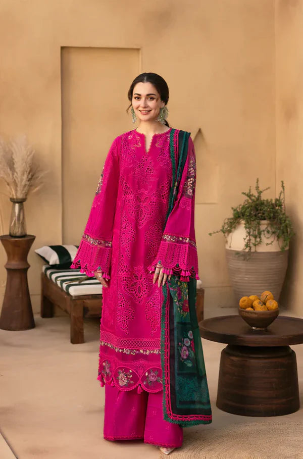 3PC Dhanak Chikankari Embroidered Suit A93